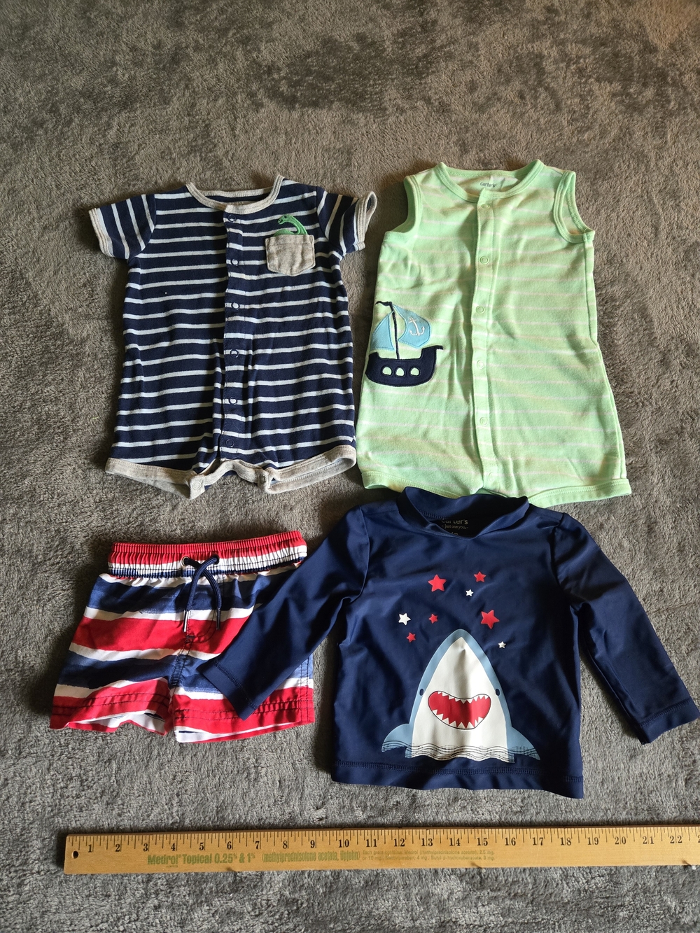Kids Navy Long-Sleeve Shark Swim Shirt - Unbranded
